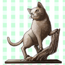 木彫り猫『みゃ王』