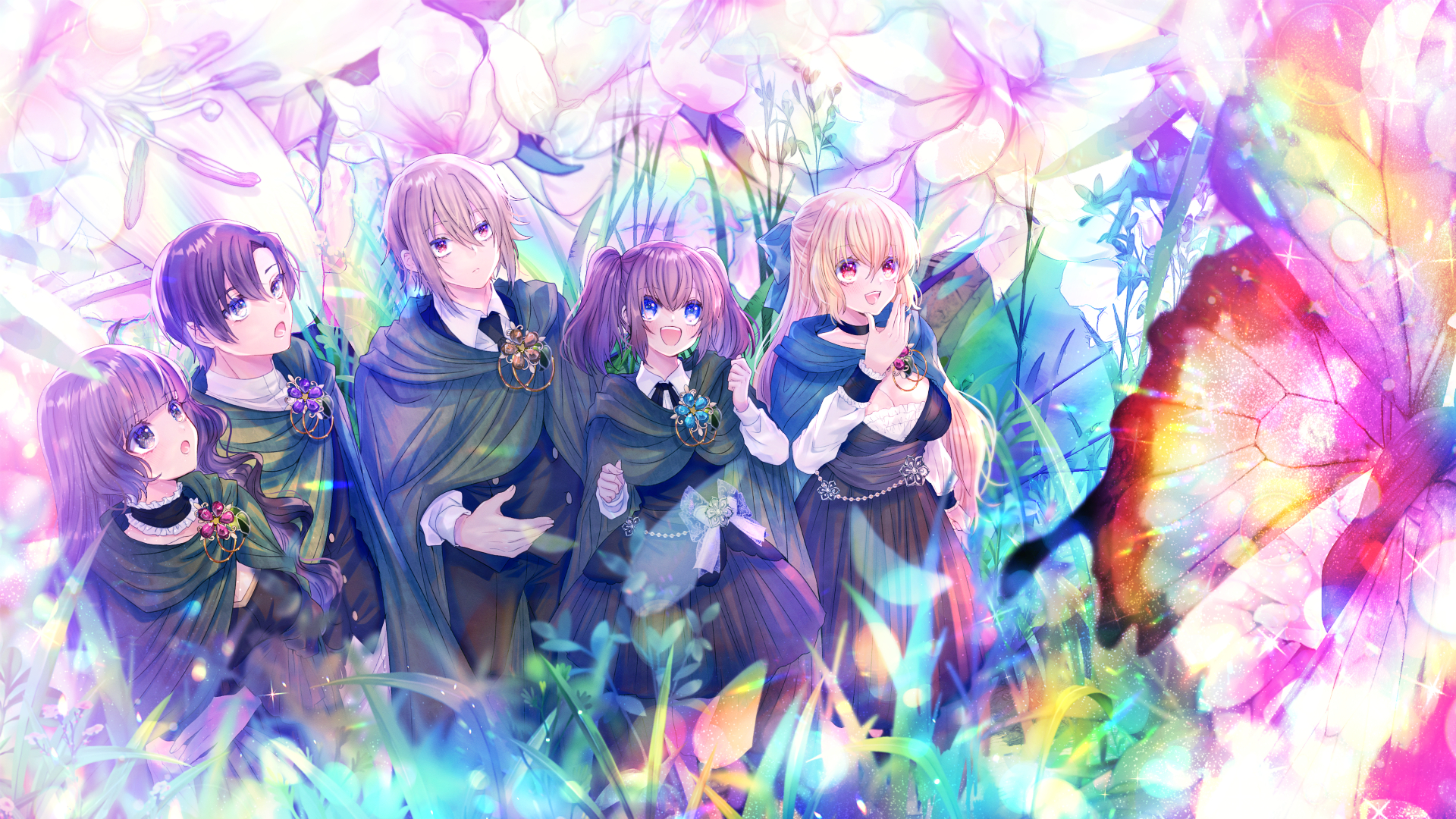 【花咲く夜の夢】虹色の花の世界