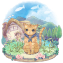 【英国風コテージアイコン】蜜柑色の猫【どうぶつ化】