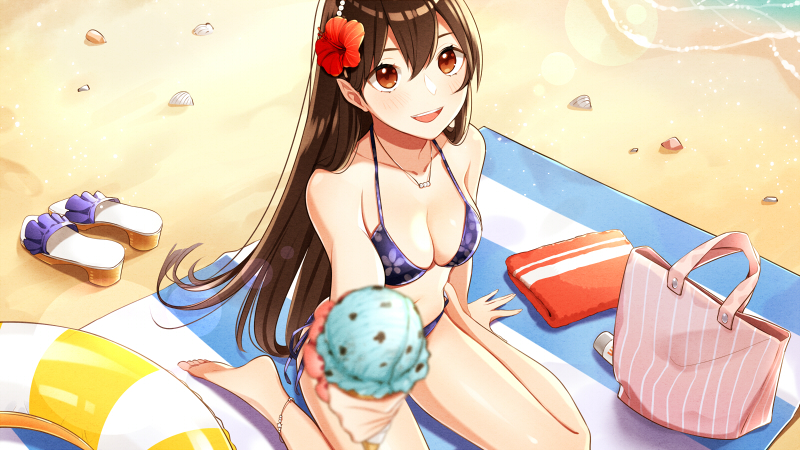【夏の海辺と、アイスクリーム】