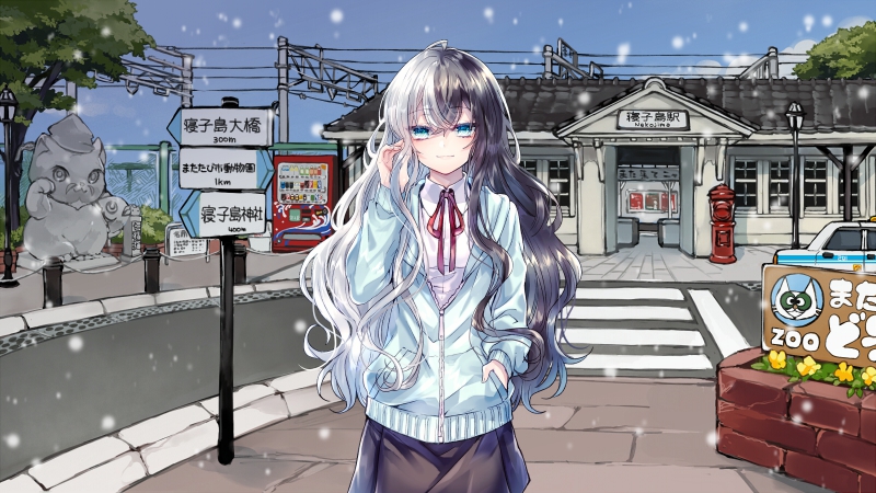 天地夏冬雪と墨